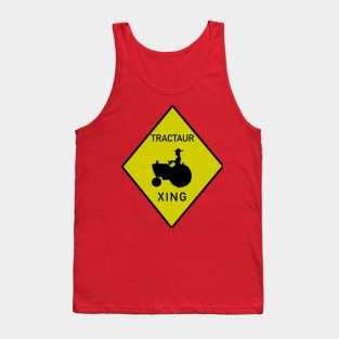Tractor Xing Sign Tank Top